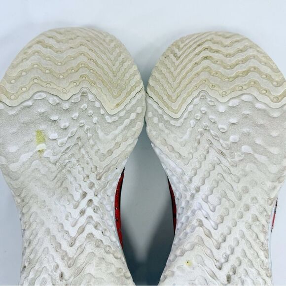 Nike Epic React Flyknit Mottle Black University Red Running Athletic Sneakers - Picture 13 of 16